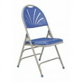 thumbnail image 3 of (Pack of 4) NPS 1100 Series Deluxe Fan Back With Triple Brace Double Hinge Folding Chair, Blue, 3 of 8