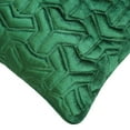 thumbnail image 5 of Pillow Case Zipper, Decorative Emerald Green 12"x12" (30x30 cm) Throw Pillow Covers, Velvet Quilted Throw Pillows For Sofa, Geometric Pattern Modern Style - Emeraude Sea, 5 of 10