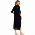 thumbnail image 4 of Syphoria Womens Zipper Front Robe – Lightweight Cotton Summer Loungewear with 3/4 Sleeves & Pockets | Nursing-Friendly Zip-Up Design for Home, Beach & Travel, 4 of 6