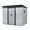 White, variant on CarButler 8x6ft Metal Outdoor Storage Shed with Transparent Plate and Lockable Sliding Doors for Garden Backyard Patio Lawn Gray