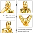 thumbnail image 3 of Thinker Statue 3PCS, Sculpture Decorative Figures, Thinker Statue, Sculpture Abstract Art, Aesthetic Ornaments for Home, Resin Statue for Decoration Room, Bathroom, Office, Desk-Gold, 3 of 8