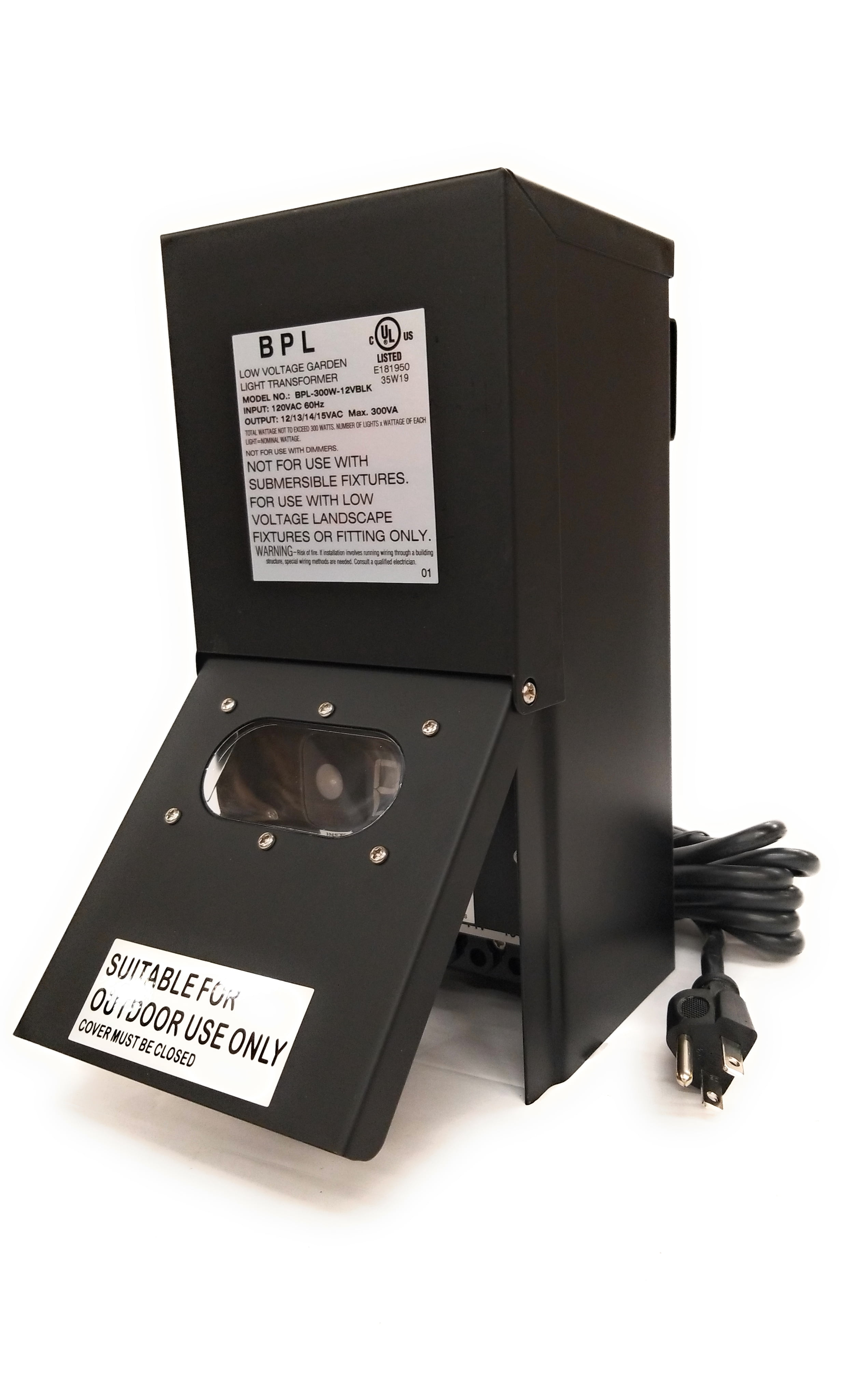 Best Pro Lighting 300-Watt Low Voltage Outdoor Transformer Multi Tap Black Metal Case