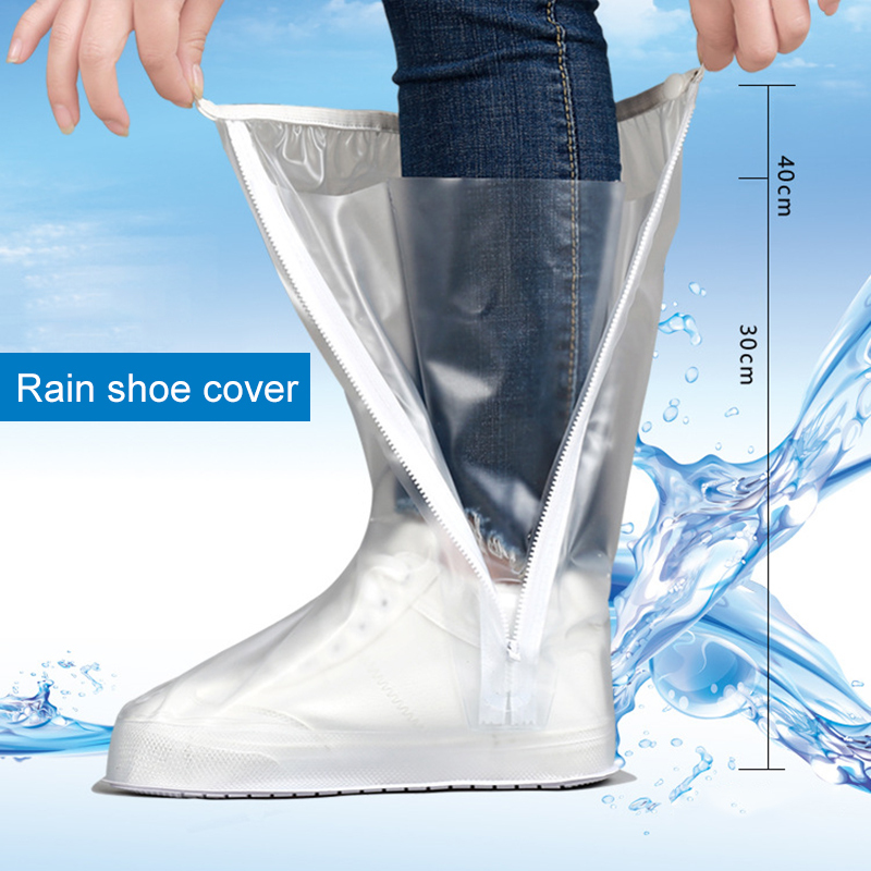 Reusable Rain Shoe Covers Waterproof Shoe Protectors Women Men Rubber Galoshes Protect Shoes From Rain Water Mud Splashed Dust Snow Reusable Waterproof Cycling Elastic Boots Cover Shoe  M Black - image 5 of 7