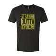 thumbnail image 2 of Straight Outta New Orleans NO Fan | Fantasy Football | Mens Sports Premium Tri Blend T-Shirt, Vintage Black, X-Large, 2 of 4