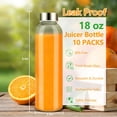 thumbnail image 2 of Botellas de agua de vidrio Zukro 530 ml con tapa de acero inoxidable x10, 2 of 9