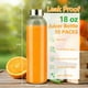 thumbnail image 2 of Botellas de agua de vidrio Zukro 530 ml con tapa de acero inoxidable x10, 2 of 9