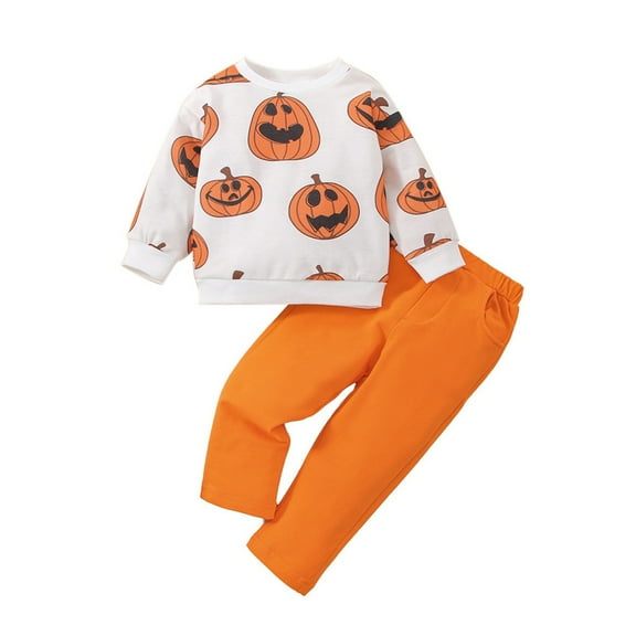 FDDMis Pumpkin Outfit Toddler Boy Onesie Kids Boys 5t Outfits Clothes for 10 Year Old Girls Boys Clothes 3t 18 Month Old Boy Clothes 18 Clothes Girl, Orange 4-5 Years