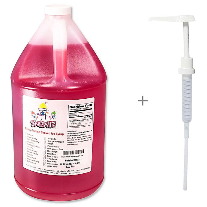 Snowie 1Gallon Pink Bubble Gum Flavored Syrup
