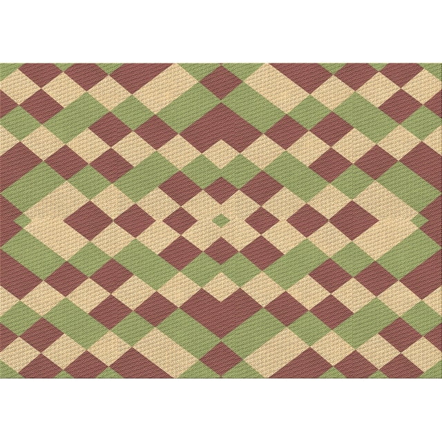Ahgly Company Machine Washable Indoor Rectangle Transitional Chestnut Red Area Rugs, 4' x 6'
