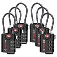 thumbnail image 2 of TSA Approved Cable Luggage Locks, 6 Pack, Easy Read Dials with Alloy Body, 2 of 4