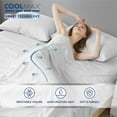 thumbnail image 6 of Degrees of Comfort Coolmax Cooling Sheets Set for Twin Size Bed, Moisture Wicking for Night Sweats Best Comfort, Cool Sheets for Hot Sleepers During Warm Weather with Deep Pocket, White-3PC, 6 of 16