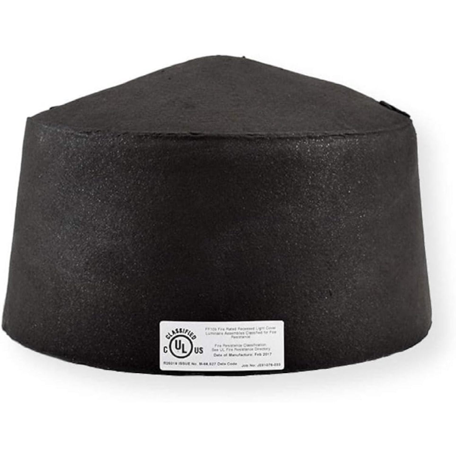 ZQRPCA FF109300 One Hour UL Fire Rated Recessed Light Cover, Black