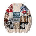 thumbnail image 5 of Suéter de oso vintage de estilo Hong Kong para hombre, cuello redondo, estilo holgado, otoño e invierno, ropa de pareja, ropa de punto de moda, 5 of 5