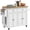 White, variant on Demi Bonn 43" Modern Rolling Kitchen Cart with Spice Rack, Mobile Island for Kitchen, Easy Storage, Space-Saving Design, Black
