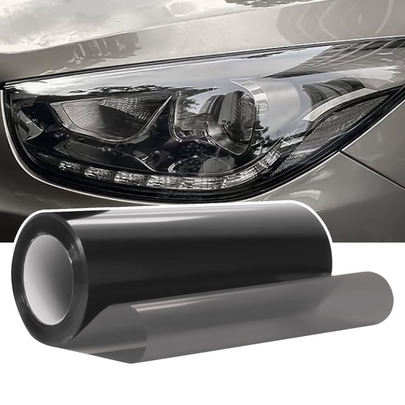 Light Black Headlight Tint Wrap,Vinyl Film for Car Headlights and Taillights, Matte Finish/Smoked Look, Anti-Scratch Automotive Exterior Styling Accessories(12"×24")
