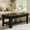 Black, variant on Rectangular Coffee Table with Drawer and Open Shelf, Long Center Table for Living Room, Rustic Finish, Stable Four Leg Structure, Easy to Clean Surface, Heavy Duty Storage Design