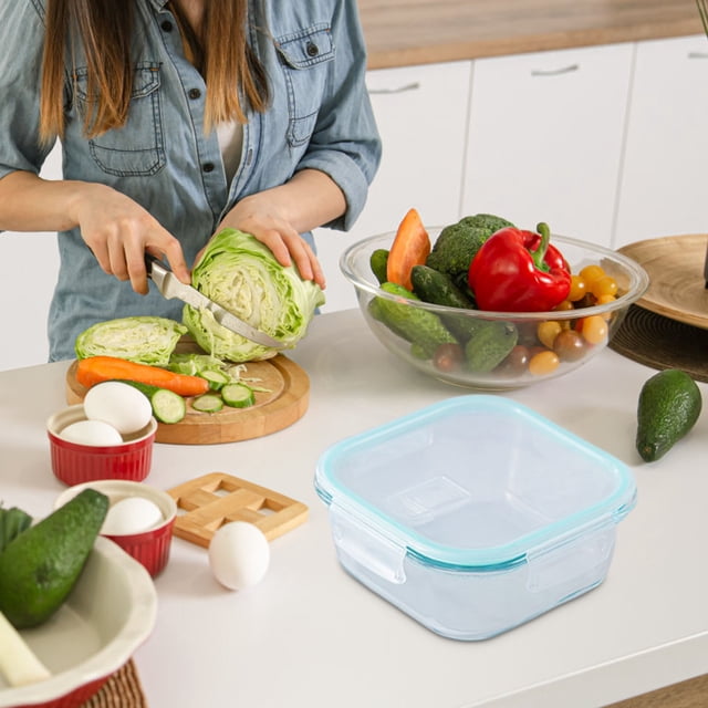 Boovnll Bento Box, Glass Bento Box Can Be Microwave Oven Students Heated Lunch Box Office Fresh-Keeping Box, Bento Box Adult, Bento Box for Kids, Lunch Box Containers