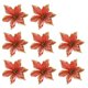 thumbnail image 2 of EeaseMX 10 flores artificiales con purpurina de 13 cm para decoración de árbol de Navidad (rojas), 2 of 7
