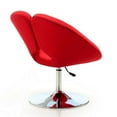 thumbnail image 4 of Perch Red and Polished Chrome Wool Blend Adjustable Chair, 4 of 4