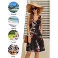 thumbnail image 5 of Womens Wrap V Neck Sleeveless Sundress Summer Flare Tank Dress with Pockets …, 5 of 6