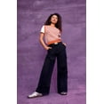 thumbnail image 2 of Baggy Jeans for Women Low Waisted Wide Straight Leg Bow Jeans Denim Pants, 2 of 7