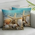 thumbnail image 2 of Nawypu  Starfish Decorative Throw Pillow Cushion Covers, Ocean Beach Starfish Seashells Cosy Pillowcase Home Decor, Double-Sided Printed Pillow Covers for Bedroom Livingroom Office Set of 2 22x22in, 2 of 6
