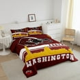 thumbnail image 3 of Erosebridal Washington Bedding Sets Twin with Comforter, American Football Duvet Insert, Vintage Soccer Decor, Breathable 2pcs, 3 of 8