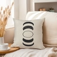 thumbnail image 3 of Ethan Taylor Astronomy and Space Throw Pillow Soft Cushion Cover 'Moon Phases IV Moon Phases' Bohemian Pattern Decorative Square Accent Pillow Case, 18x18 Inches, Beige, Black, 3 of 5