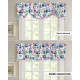 thumbnail image 6 of Tie Up Valance Curtain for Kitchen,Watercolor Ocean Shell Starfish Conch Rod Pocket Short Curtains Adjustable Tie-Up Shade Valances,Summer Marine Life Window Treatment for Bathroom Living Room, 6 of 8