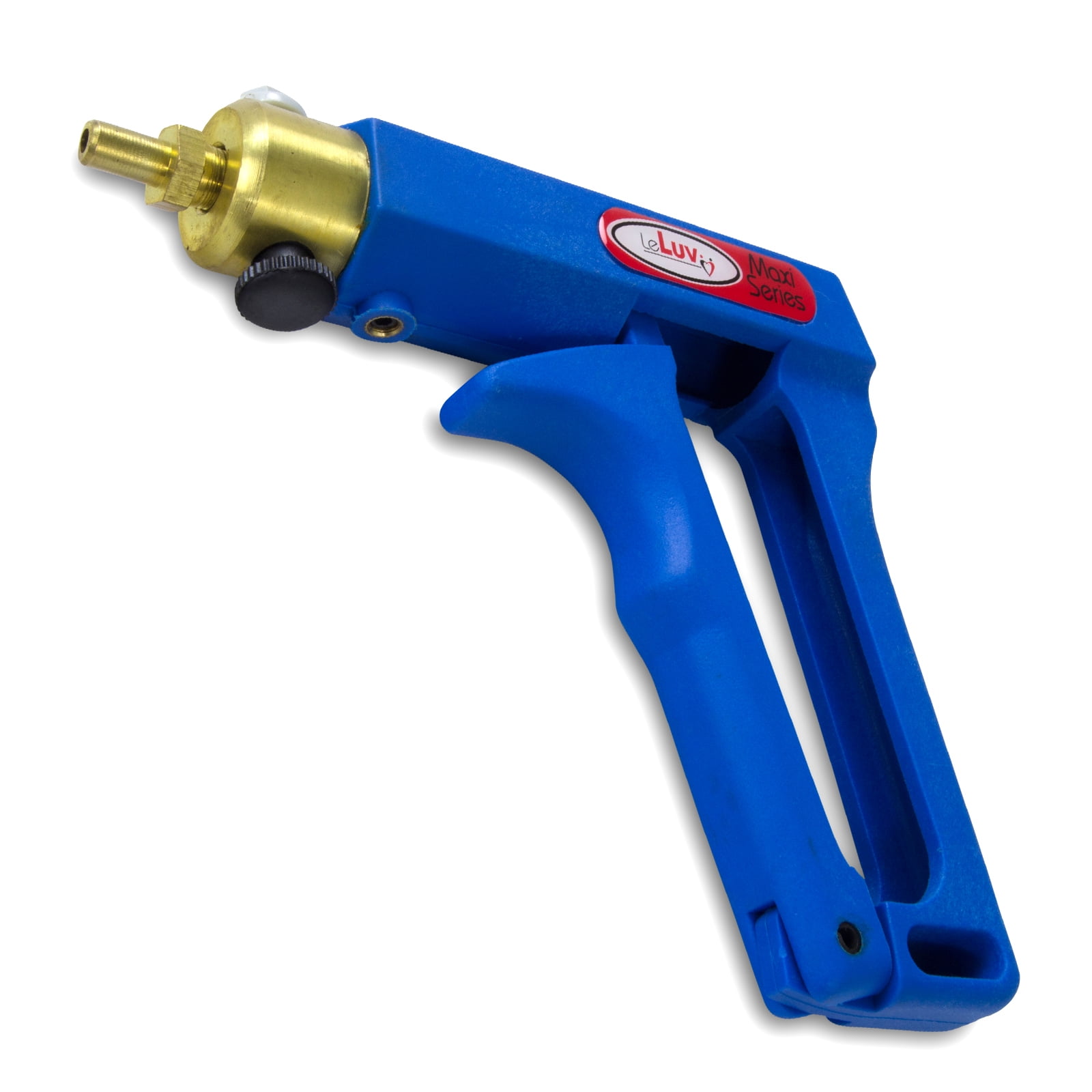 LeLuv Vacuum Pump Blue Maxi Ergonomic Handle with Release Valve with Clear Hose and Fitting