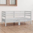 thumbnail image 1 of vidaXL Garden 2-Seater Sofa White Solid Pinewood, 1 of 4