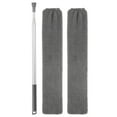 thumbnail image 1 of Retractable Microfiber Long Flat Duster With Extendable Pole And Cloth Cover For Sofa Bed Furniture Bottom Ceiling Fan Blinds With Replacement Cloth Scratch Remover for Stainless Steel, 1 of 3