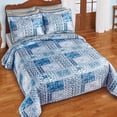 thumbnail image 2 of Collections Etc Multi-Design Patchwork Polyester Quilt, Queen - Reversible, 2 of 2