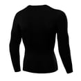 thumbnail image 2 of Men's Compression Long Sleeve Quick Dry Tech Stretch Ultra-Soft Breathable Active T-Shirt Black L, 2 of 2