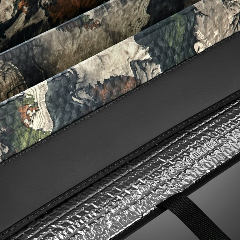 Mossyoak 1Piece Car Accordion Sunshade Night Stalker Camo Black