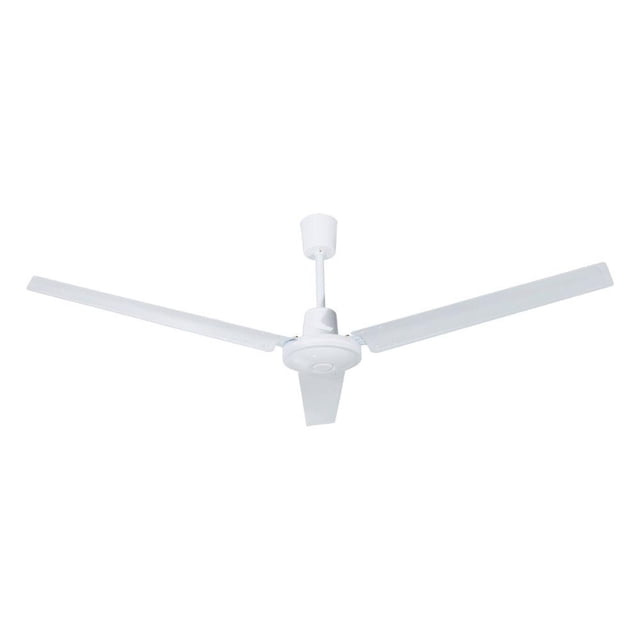 Ventilador de techo industrial 56", acabado blanco, 3 aspas, 5 velocidades, 65W