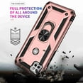 thumbnail image 3 of Dteck For Motorola Moto One 5G Ace Shockproof Dual Layers Rotatable Ring Kickstand Drop Protection Cover Compatible with Magnetic Car Mount, Rosegold, 3 of 8