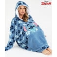 thumbnail image 4 of Sudadera con capucha Disney Stitch para mujer, forro polar cálido, azul, 4 of 7
