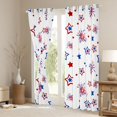thumbnail image 3 of Manfei Fireworks Stars Kitchen Curtains, 4th of July Black Out Curtains Pack of 2 (42x63 Each), Red White Blue, 3 of 6
