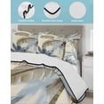 thumbnail image 4 of Palm Tree Beach Full Size Down Alternative Comforter, Lightweight Comforter Quilt Bedding Set with Pillow Shams Watercolor Botanical Seaside All Seasons Bed Comforter Duvet Insert 78"x90", 4 of 7