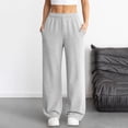 thumbnail image 2 of Resicozy Wide Leg Sweatpants Women 2026 Low Rise Baggy Sweatpants Y2K Drawstring Cotton Lounge Pants with Pockets Fall Fashion Light Gray XL, 2 of 5