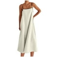 thumbnail image 2 of Gspmoly Robes d'Été pour Femmes, Mode Femmes Été Décontracté Solide Camisoles Sans Manches Mini Robe Cocktail Robe Liquidation, 2 of 6