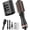 Black, variant on TOME Teardrop One Step Blow Dryer Brush, Mini Hot Air Brush & Ceramic Hair Dryer Brush for Short to Medium Hair with Universal Adaptor, Dual Voltage, Black