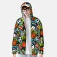 thumbnail image 6 of Rocae Balls Print Breathable Sun Protection Hoodie Quick-Dry Lightweight Long Sleeve Hoodie Unisex Running Sports Shirt Medium, 6 of 9