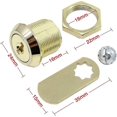 thumbnail image 5 of Security Mailbox Lock Stainless Steel Cabinet Drawer Cabinet Cam Lock with Same Keys 16mm, 5 of 5