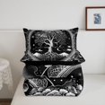 thumbnail image 5 of Homewish Boho Life Tree Twin Comforter Sets,Dark Starry Night Bedding Set,Black White,Black Reversible,2pcs,1 Comforter and 1 Pillowcase, 5 of 7