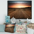 thumbnail image 2 of Designart 'A Field Full of Hay Bales At Sunset Landscape' Farmhouse Framed Canvas Wall Art Print, 2 of 5