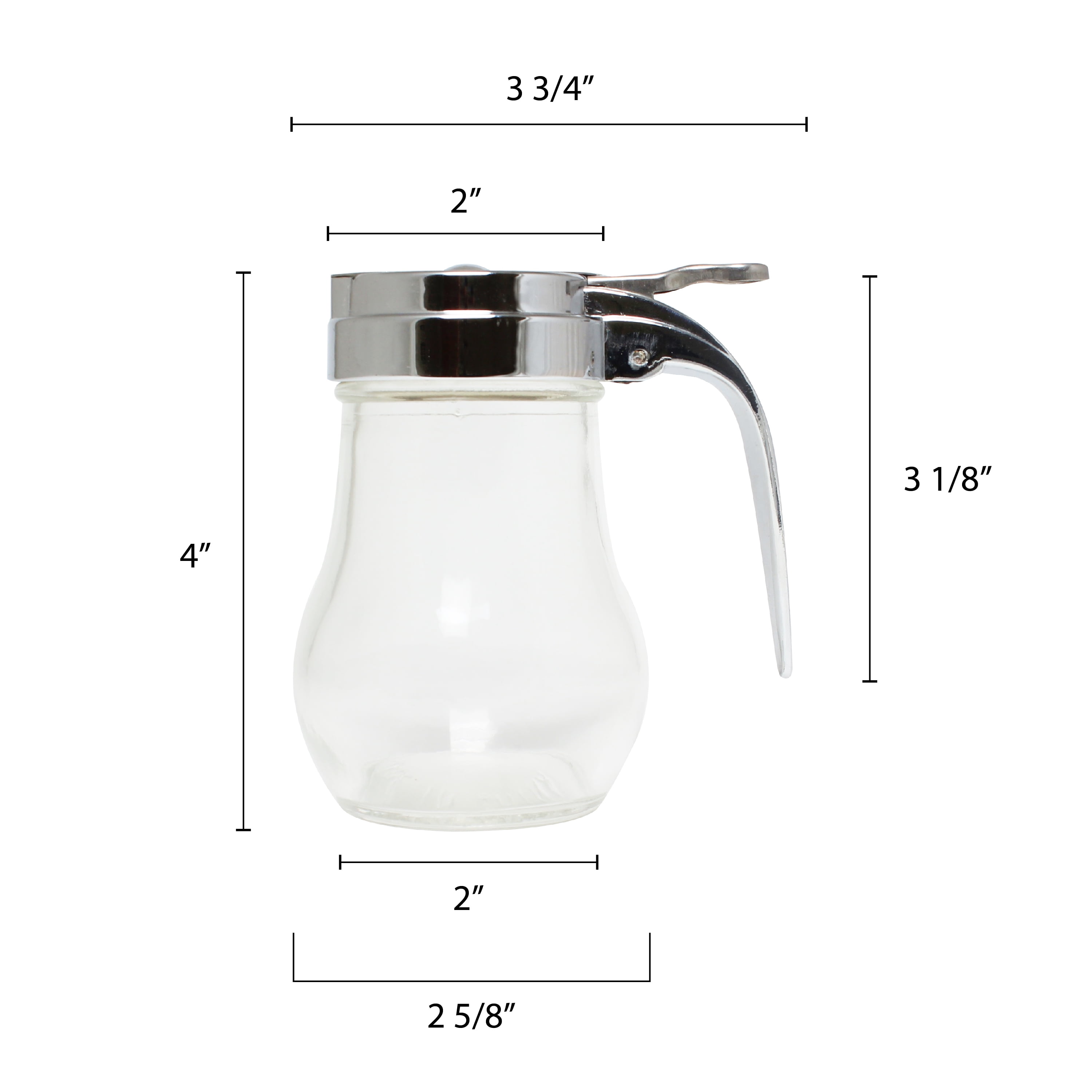 Excellante 6 oz syrup dispenser, cast zinc top, comes in dozen
