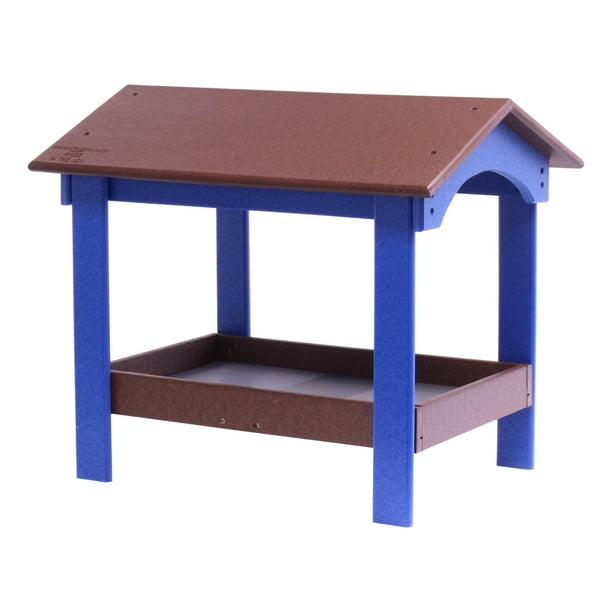 Ground Bird Feeder, Deluxe FlyThrough Covered Feeder