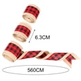 thumbnail image 6 of Cheer US Christmas Plaid Wired Ribbon, Christmas Burlap Ribbon,Christmas Ribbon for Gift Wrapping, Big Bow, Wreath, 6 of 8